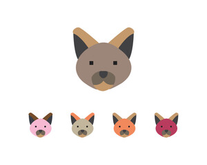 Stylized silhouette of cat head abstract logo,Cute Cat head symbol premium icon, Premium Quality Kitten Element In Trendy Style, Vector of cat face icon colorful Logo, Sign, Design Vector Illustration