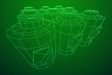 Alkaline cylinder battery with bolt icon