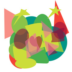 Stack of Colorful Geometric Shape Background