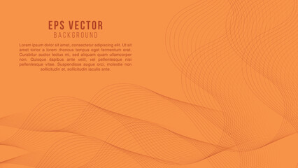 Orange Line Art Background Abstract EPS Vector