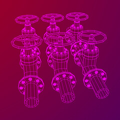 Oil pipeline with valve business concept