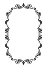イラスト素材: レトロ、アンティーク、ビンテージの長方形のフレーム。ゴージャスな飾り罫オーナメント