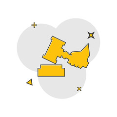 judge's gavel or auction logo vector