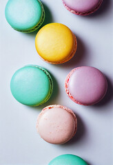 Obraz premium sweet Colorful macaroon different colors ,Culinary and cooking concept.