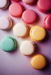 Fototapeta premium sweet Colorful macaroon different colors ,Culinary and cooking concept.