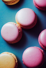 Fototapeta na wymiar sweet Colorful macaroon different colors ,Culinary and cooking concept.