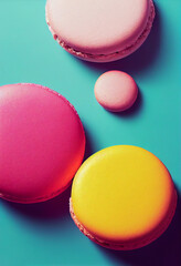 Obraz premium sweet Colorful macaroon different colors ,Culinary and cooking concept.
