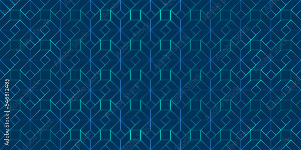 Poster dark blue minimalist modern style 3d transparent line-art, rectangular grid pattern - editable abstr