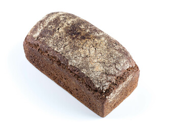 Rye bread slices isolated on white background