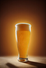 a Glasses of beer on a wood table