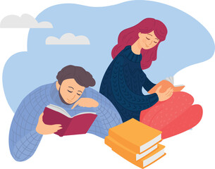 Book club meeting horizontal banner with copyspace
