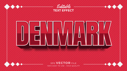 Editable text style effect - Denmark football for Qatar 2022 FIFA world cup soccer championship