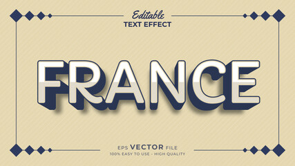 Editable text style effect - France football for Qatar 2022 FIFA world cup soccer championship