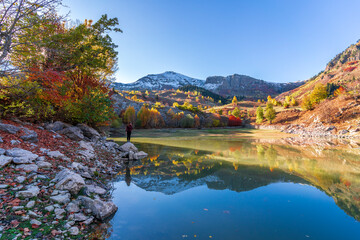 Bazgiret Lake view in Bazgiret Village of Turkey