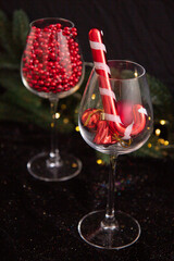 glass of wine on a white background