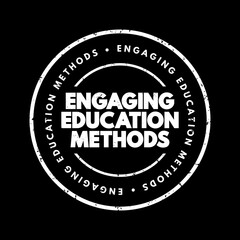 Fototapeta na wymiar Engaging Education Methods text stamp, concept background