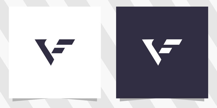 letter vf fv logo design