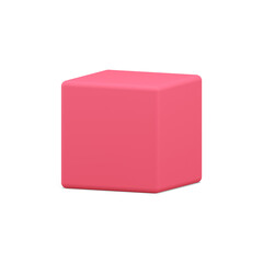 3d pink cube podium squared box exhibition stage platform for product performance realistic png