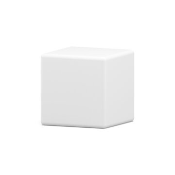 3d white cube podium squared box exhibition stage platform for product performance realistic png