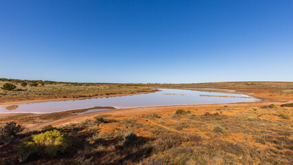 Fototapeta na wymiar Dutton lake near Woomera, South Australia