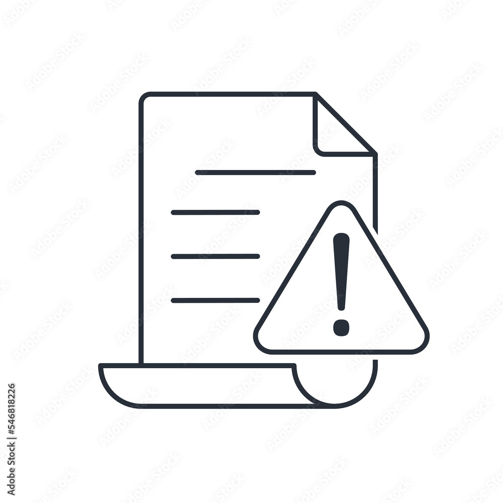 Poster priority document. vector linear icon isolated on white background.