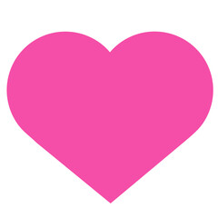 Heart shape vector illustration in flat color design