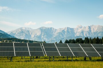 solar panels on the field