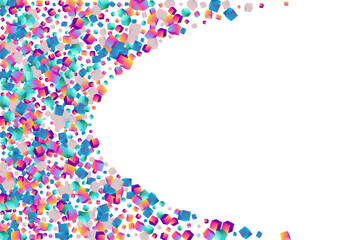 Rainbow Cube Vector White Background. Gradient