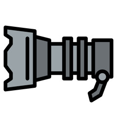 telephoto photography len photograph icon