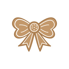 PNG illustration of cute gingerbread cookie isolated on transparent background.