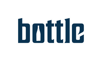 negative space bottle logo design