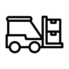 warehouse line icon illustration vector graphic