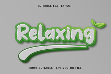 Relaxing Editable Text Effect 3 D Emboss Style Design