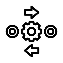 automation line icon illustration vector graphic