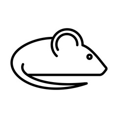 Rat, Mouse Icon Logo Design Vector Template Illustration Sign And Symbol Pixels Perfect