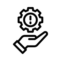 crisis management line icon illustration vector graphic
