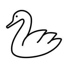 Swan Icon Logo Design Vector Template Illustration Sign And Symbol Pixels Perfect