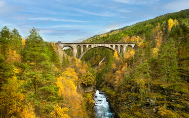 Fototapeta na wymiar kylling bru is hidden bridge in Norway