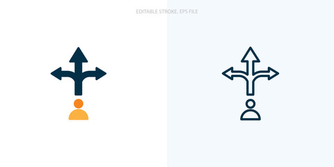 Guidance icon for your website, logo, app, UI, product print. Guidance concept flat Silhouette vector illustration icon. Editable stroke icons set. EPS file	