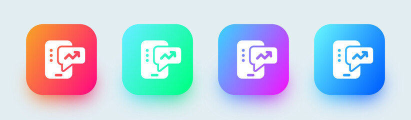 Insight solid icon in square gradient colors. Business signs vector illustration.