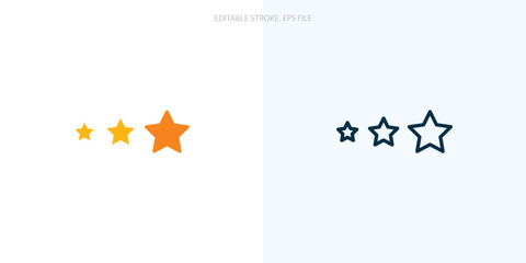 Rating icon for your website, logo, app, UI, product print. Rating concept flat Silhouette vector illustration icon. Editable stroke icons set. EPS file	