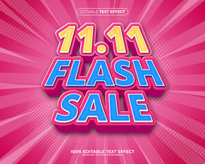 flash sale Editable text effect vector illustration