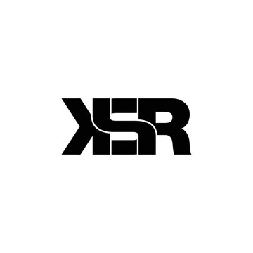KSR letter monogram logo design vector