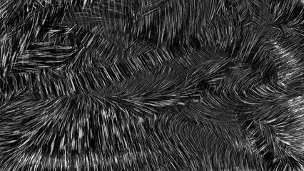 Detailed texture background. 3D rendering. Close up portrait of tousled fur.