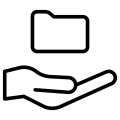 hand folder icon