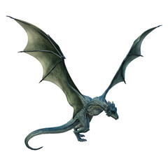 Blue dragon 3d render