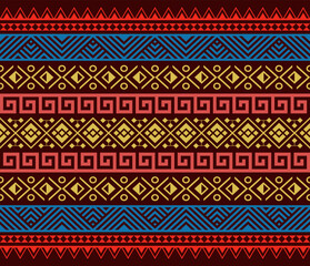 Aztec tribal seamless pattern, ethnic and tribal motifs, Background for textile, fabric, wallpaper, card template, wrapping paper, carpet, cover