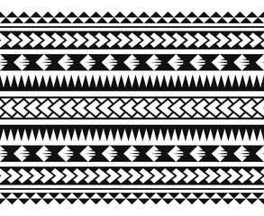 Polynesian Maori tribal seamless hawaii pattern. Background for fabric, wallpaper, card template, wrapping paper, decoration, carpet, textile, cover. ethnic tattoo style pattern