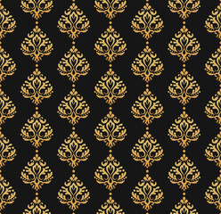 Luxury damask seamless pattern ornament, royal victorian texture for fabric, wall decoration, table cloth