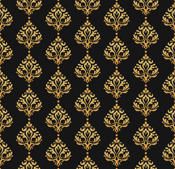 Luxury damask seamless pattern ornament, royal victorian texture for fabric, wall decoration, table cloth